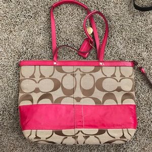Authentic coach pink handbag